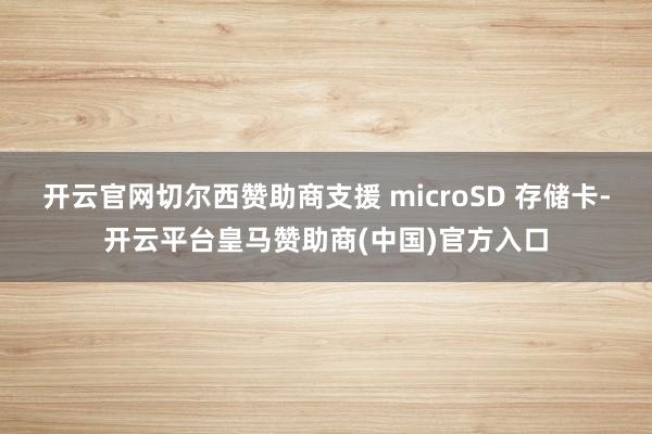 开云官网切尔西赞助商支援 microSD 存储卡-开云平台皇马赞助商(中国)官方入口